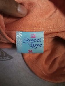 Peach Button-Up Top