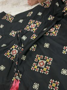 Embroidered Black Kurta kaftan