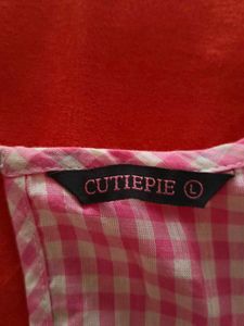 Pink Checkered Embroidered Top
