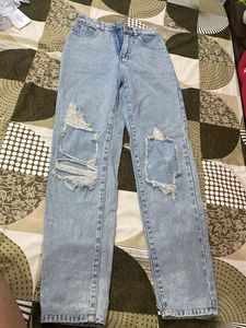 Ripped Light Wash Jeans