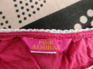 Pink Embroidered Tunic Top