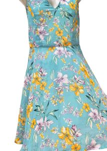 Floral Print Long Black Gown