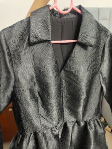 Black Paisley Blazer Dress
