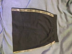 Black Skirt With Silver Glitter Lining
