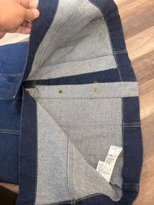 Denim Button-Down Midi Skirt