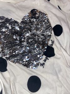 Sequin Heart Tshirt