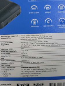 EVM EnCharge+ 20000 mAh Power Bank BRAND NEW