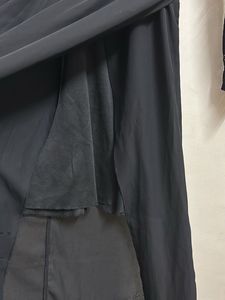 Black lace mesh party dress with slits