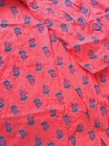 Pink Floral Kurti Top