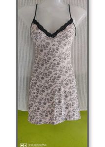 Floral Lace Trim Nightgown