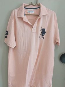USPA Peach Polo T-Shirt