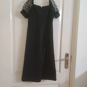 SHEIN net sleeves Black Jumpsuit for girls (5