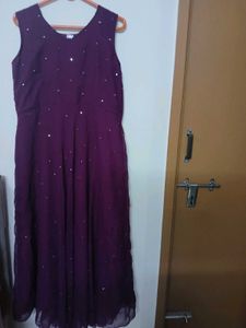 Purple Blouse With Gown