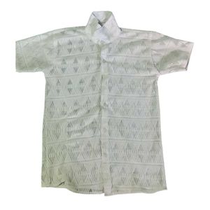 Patterned White Shirt