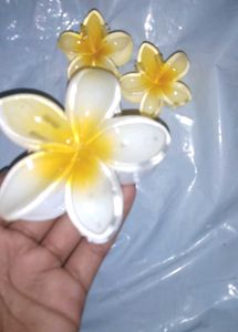 Colorful Flower Hair Clip Set (1big 2small)