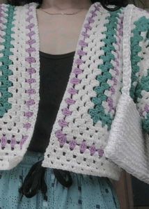 Handmade Crochet Granny Square Cardigan