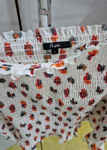 White And Floral Top