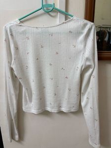 White Long Sleeve Top