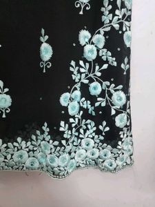 Elegant Black Embroidered Dress