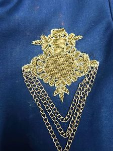 Boys&#39; Blue Embroidered Indowestern Kurta