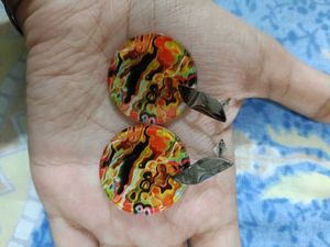 Abstract Round Stud Earrings