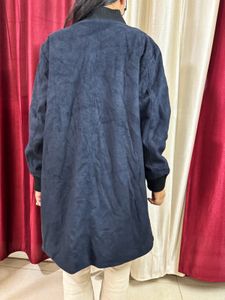 Navy Blue Long Overcoat