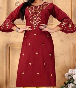 Embroidery Work Kurti Single Pc