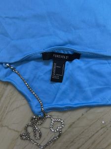 Blue Chain Strap Top