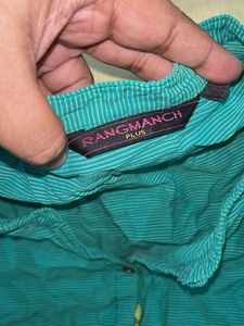 Green Button-Down Top