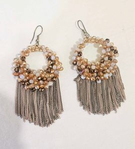 Boho Beaded Tassel Earrings