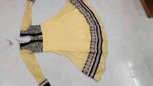 Yellow Color Anarkali