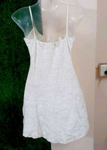 Imported Creamish Slip Mini Dress