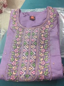 New Elegant Purple Salwar Suit, Silk Material