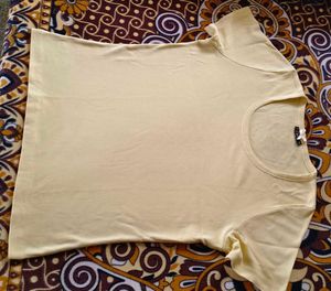 Pale Yellow Basic Tee