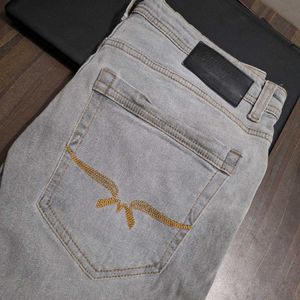 Grey Denim Jeans For Mens