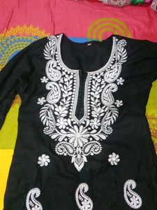 Black Embroidered Kurti