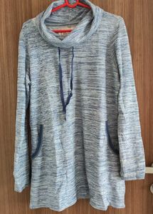 Aventura Brand Rolled Up Coller Hoodie Blue(M)