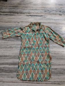 Diamond Print Casual Kurta
