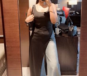 Sleeveless Black Maxi Slip Dress