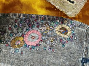 Embroidered Denim Jeans