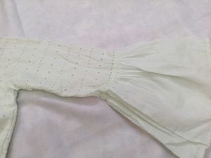 White Eyelet Peplum Top