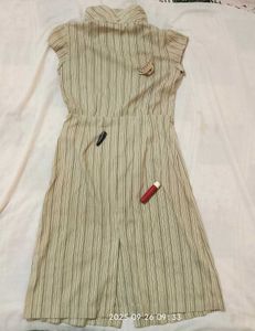 Vintage Striped Dress👢🌼☕📜
