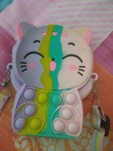Cute Cat Pop It Purse