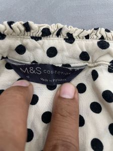 🌸 Effortless Elegance: M&amp;S Polka Dot Blouse 🌸