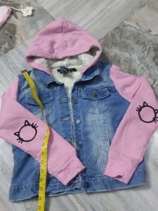 Denim Jacket with Kitty Details