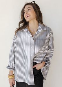 Gap Pintresty🌸 Oversized  Striped Shirt Unisex