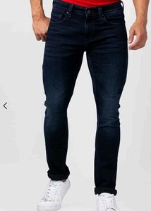 Spykar Men Dark Blue Slim Fit Narrow Length Jeans