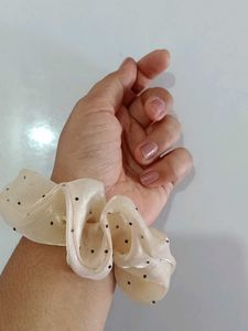 Polka Dot Hair Scrunchie