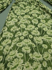 ZARA Floral Green Off Shoulder Maxi Dress pockets