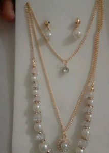 Pearl & Gold Jewelry Set